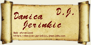 Danica Jerinkić vizit kartica